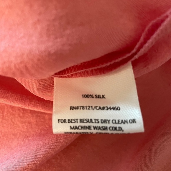 EILEEN FISHER Petite Women's Textured Crinkle 100% Silk 3/4 Sleeve Button Top PP - Picture 12 of 13